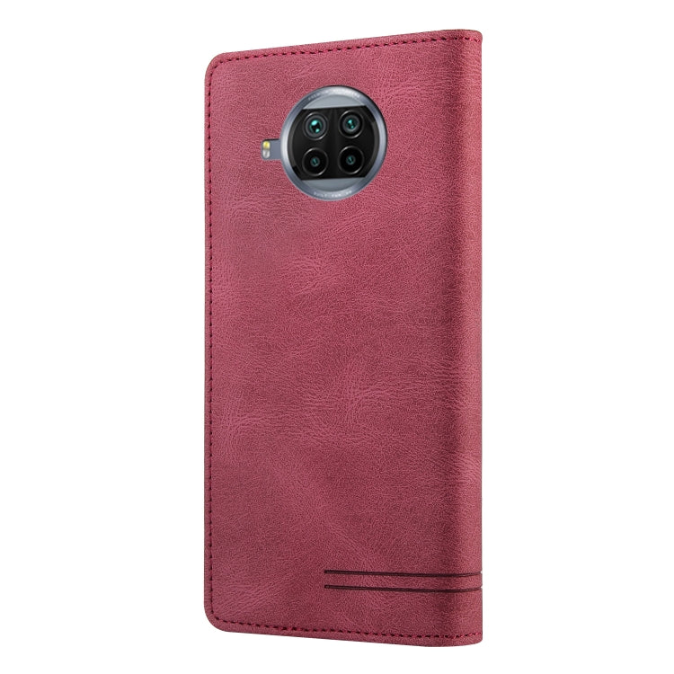 For Xiaomi Mi 10T Lite 5G Skin Feel Anti-theft Brush Horizontal Flip Leather Case with Holder & Card Slots & Wallet