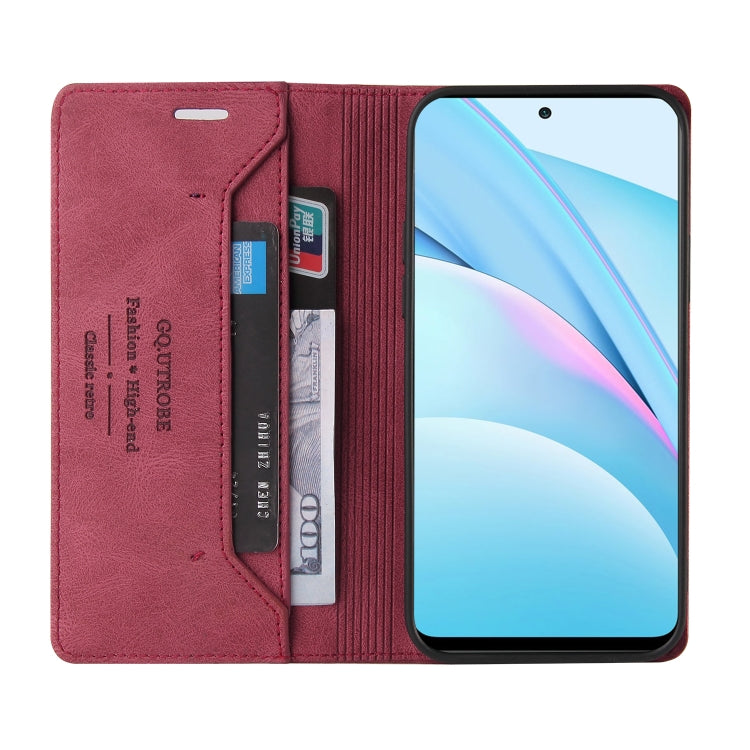 For Xiaomi Mi 10T Lite 5G Skin Feel Anti-theft Brush Horizontal Flip Leather Case with Holder & Card Slots & Wallet