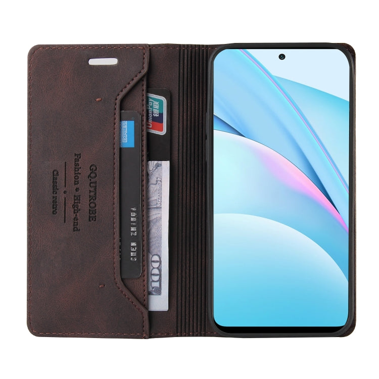 For Xiaomi Mi 10T Lite 5G Skin Feel Anti-theft Brush Horizontal Flip Leather Case with Holder & Card Slots & Wallet
