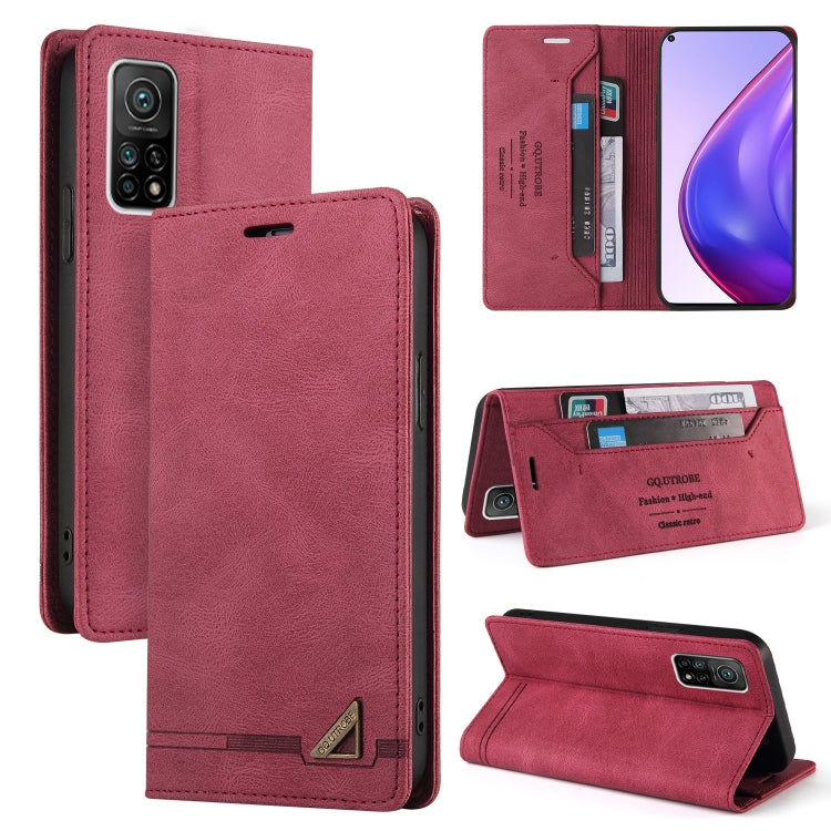 For Xiaomi Mi 10T Pro 5G Skin Feel Anti-theft Brush Horizontal Flip Leather Case with Holder & Card Slots & Wallet