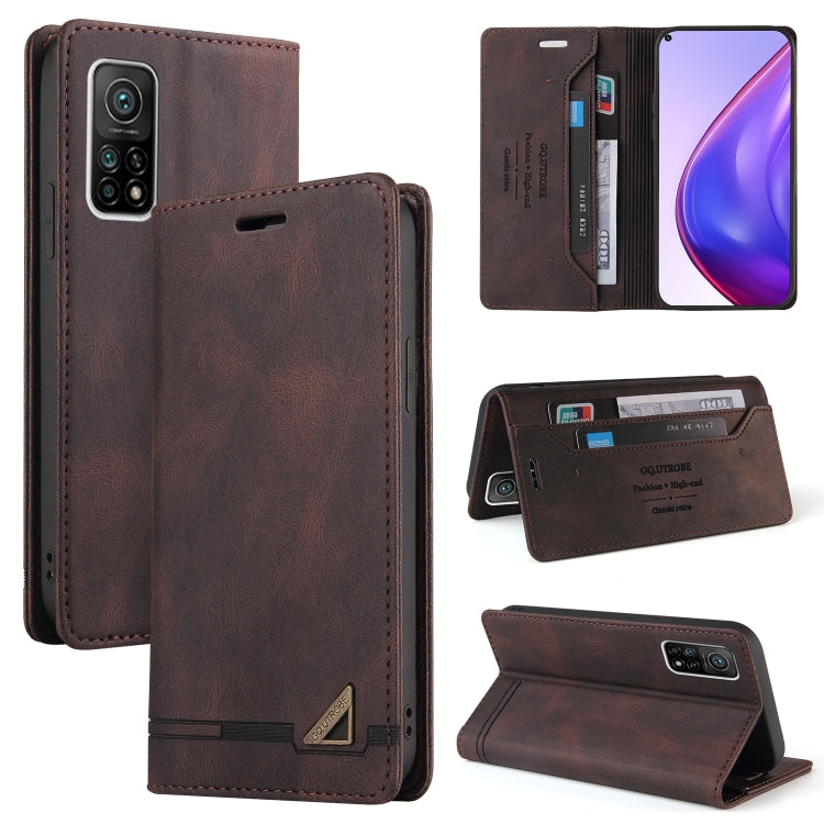 For Xiaomi Mi 10T Pro 5G Skin Feel Anti-theft Brush Horizontal Flip Leather Case with Holder & Card Slots & Wallet