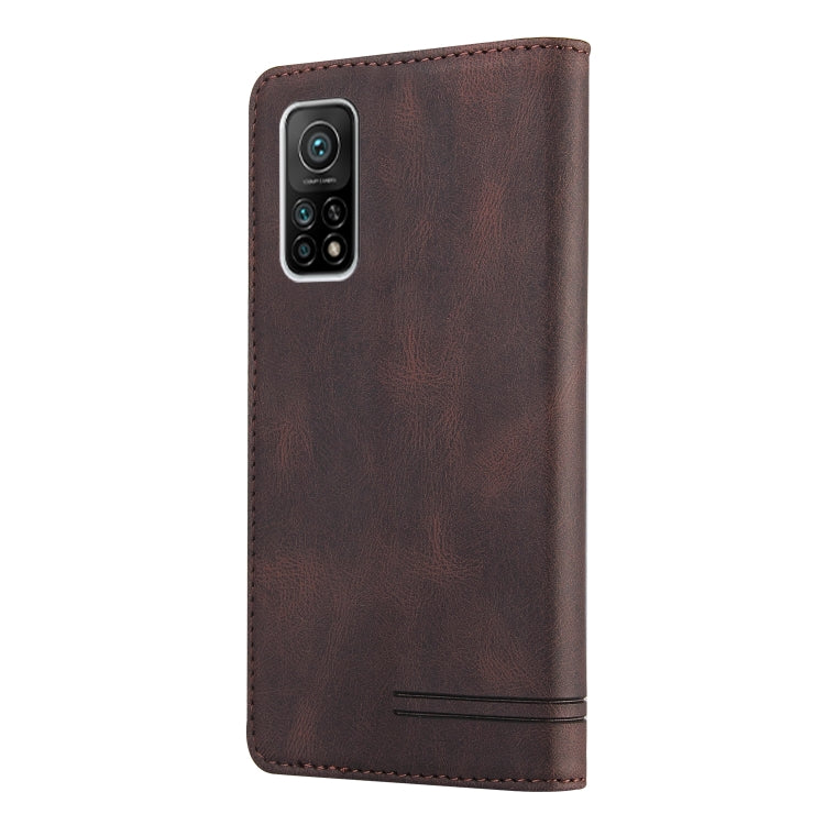 For Xiaomi Mi 10T Pro 5G Skin Feel Anti-theft Brush Horizontal Flip Leather Case with Holder & Card Slots & Wallet