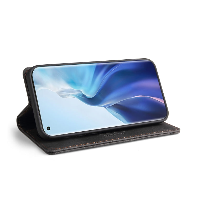 For Xiaomi Mi 11 Skin Feel Anti-theft Brush Horizontal Flip Leather Case with Holder & Card Slots & Wallet