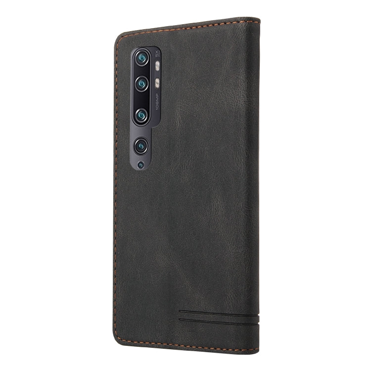 For Xiaomi Mi CC9 Pro Skin Feel Anti-theft Brush Horizontal Flip Leather Case with Holder & Card Slots & Wallet