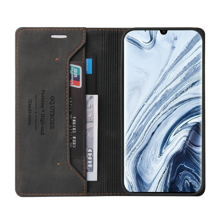 For Xiaomi Mi CC9 Pro Skin Feel Anti-theft Brush Horizontal Flip Leather Case with Holder & Card Slots & Wallet