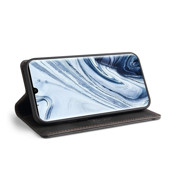 For Xiaomi Mi CC9 Pro Skin Feel Anti-theft Brush Horizontal Flip Leather Case with Holder & Card Slots & Wallet