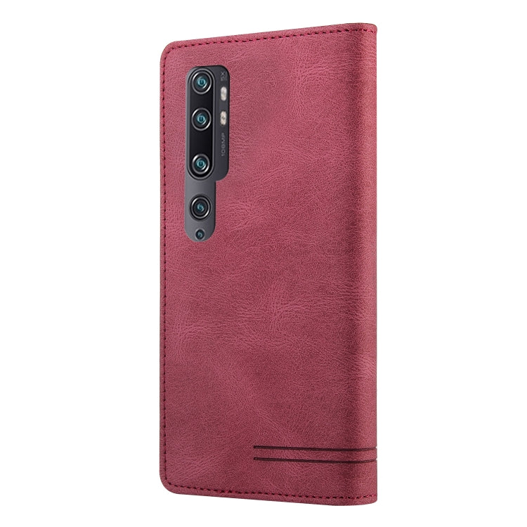 For Xiaomi Mi CC9 Pro Skin Feel Anti-theft Brush Horizontal Flip Leather Case with Holder & Card Slots & Wallet