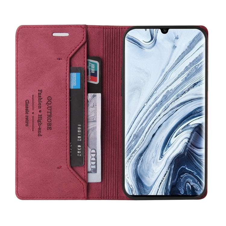 For Xiaomi Mi CC9 Pro Skin Feel Anti-theft Brush Horizontal Flip Leather Case with Holder & Card Slots & Wallet