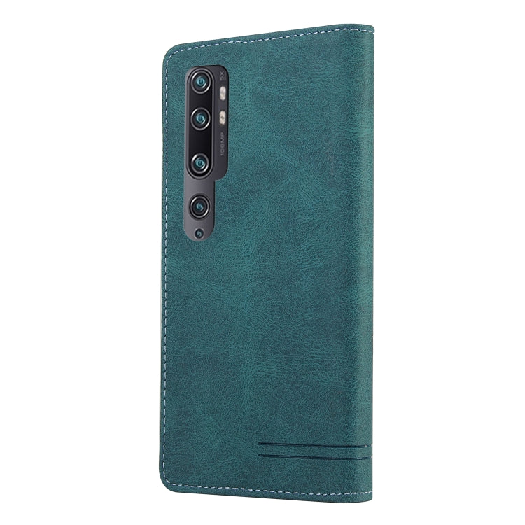 For Xiaomi Mi CC9 Pro Skin Feel Anti-theft Brush Horizontal Flip Leather Case with Holder & Card Slots & Wallet
