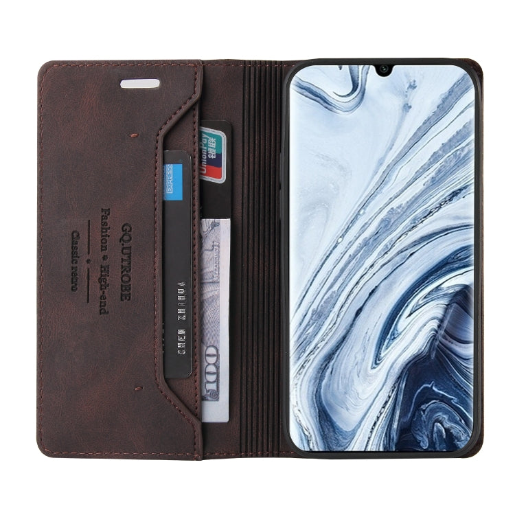 For Xiaomi Mi CC9 Pro Skin Feel Anti-theft Brush Horizontal Flip Leather Case with Holder & Card Slots & Wallet