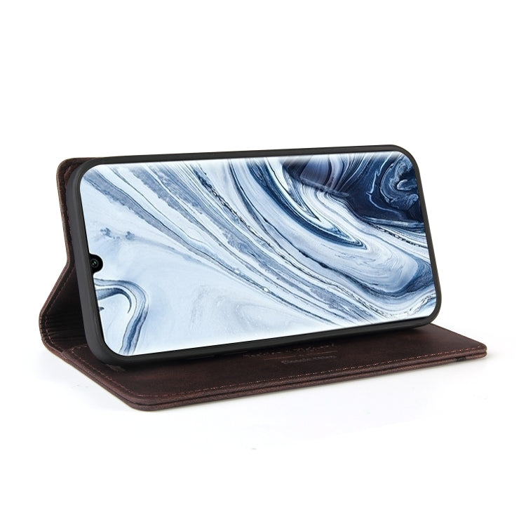 For Xiaomi Mi CC9 Pro Skin Feel Anti-theft Brush Horizontal Flip Leather Case with Holder & Card Slots & Wallet