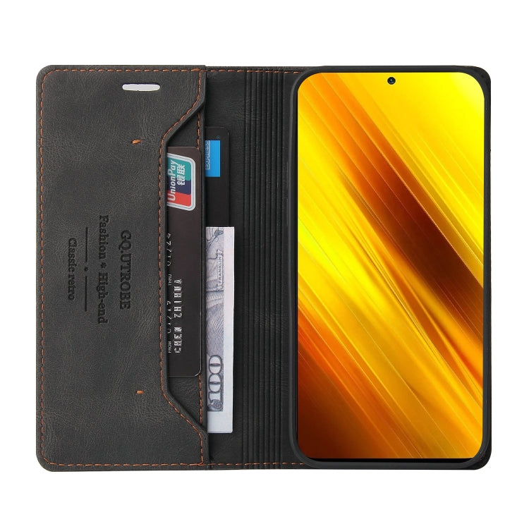 For Xiaomi Poco X3 NFC Skin Feel Anti-theft Brush Horizontal Flip Leather Case with Holder & Card Slots & Wallet