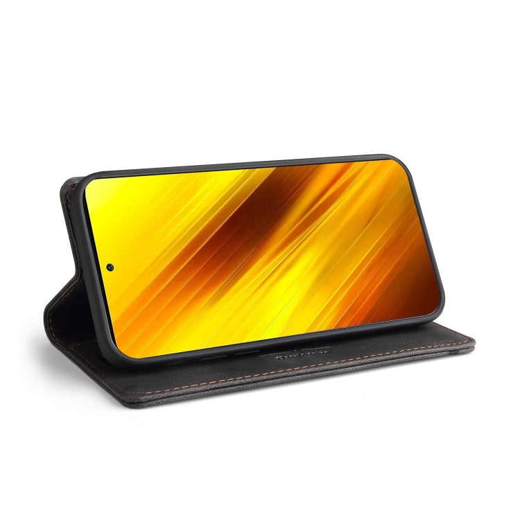 For Xiaomi Poco X3 NFC Skin Feel Anti-theft Brush Horizontal Flip Leather Case with Holder & Card Slots & Wallet