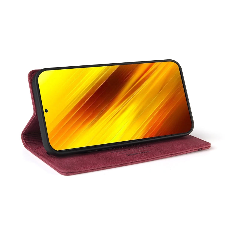 For Xiaomi Poco X3 NFC Skin Feel Anti-theft Brush Horizontal Flip Leather Case with Holder & Card Slots & Wallet