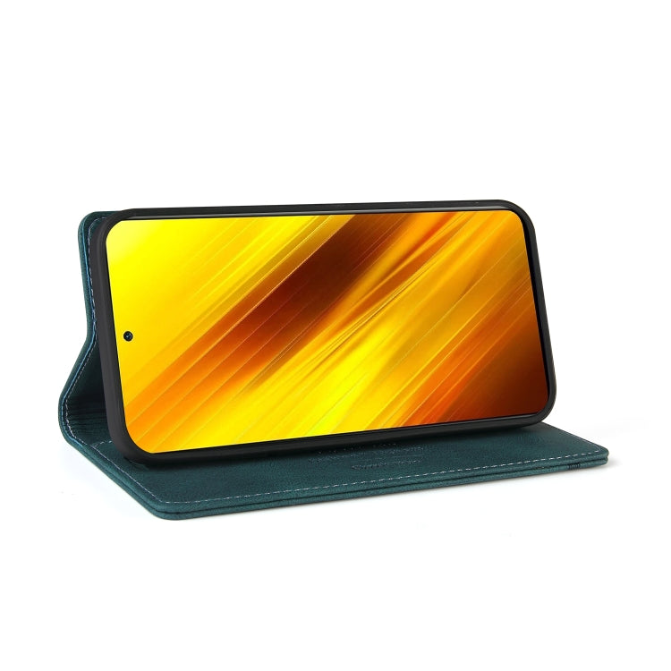 For Xiaomi Poco X3 NFC Skin Feel Anti-theft Brush Horizontal Flip Leather Case with Holder & Card Slots & Wallet