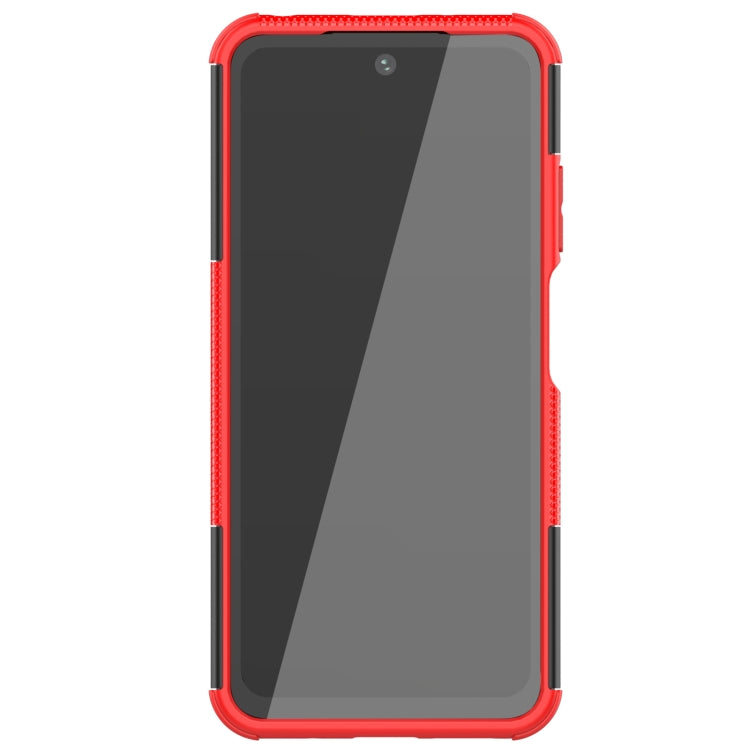 For Xiaomi Redmi 10 Tire Texture Shockproof TPU+PC Protective Case with Holder