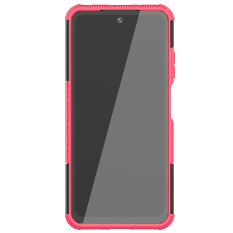 For Xiaomi Redmi 10 Tire Texture Shockproof TPU+PC Protective Case with Holder
