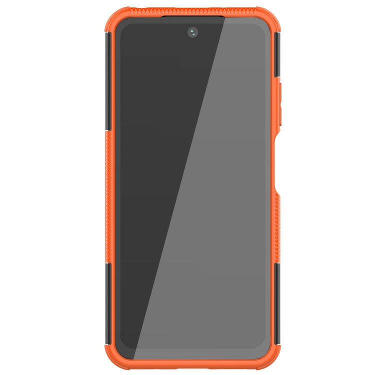 For Xiaomi Redmi 10 Tire Texture Shockproof TPU+PC Protective Case with Holder