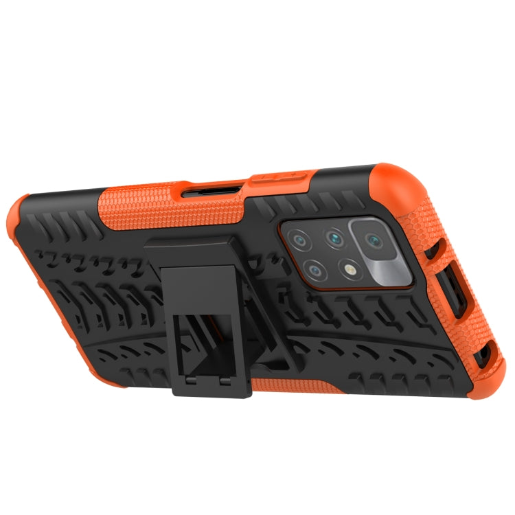 For Xiaomi Redmi 10 Tire Texture Shockproof TPU+PC Protective Case with Holder