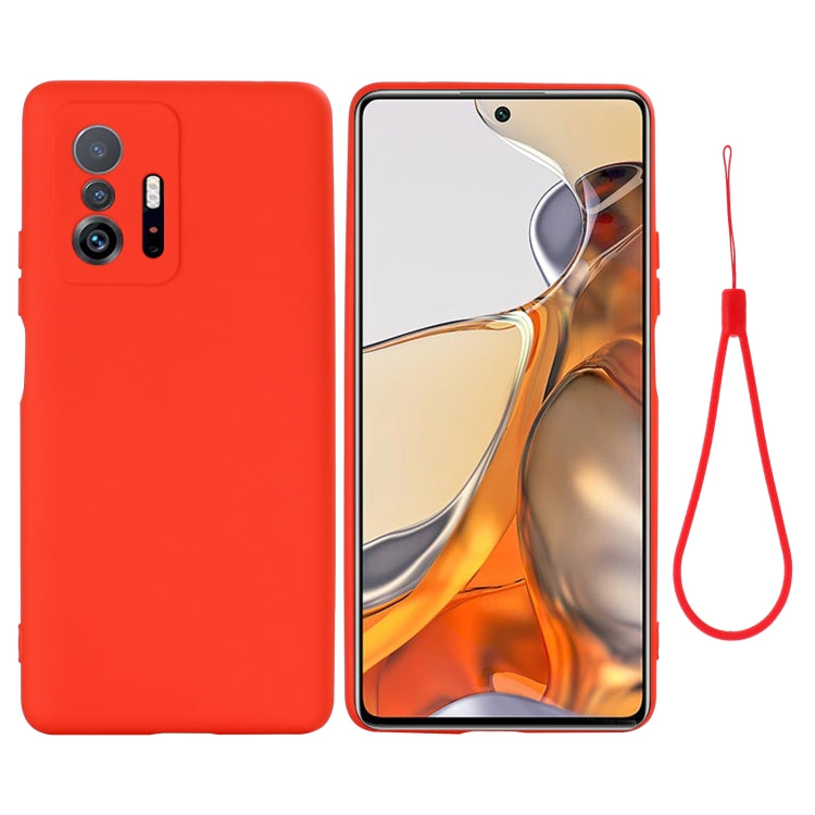 For Xiaomi 11T 5G Solid Color Liquid Silicone Dropproof Full Coverage Protective Case