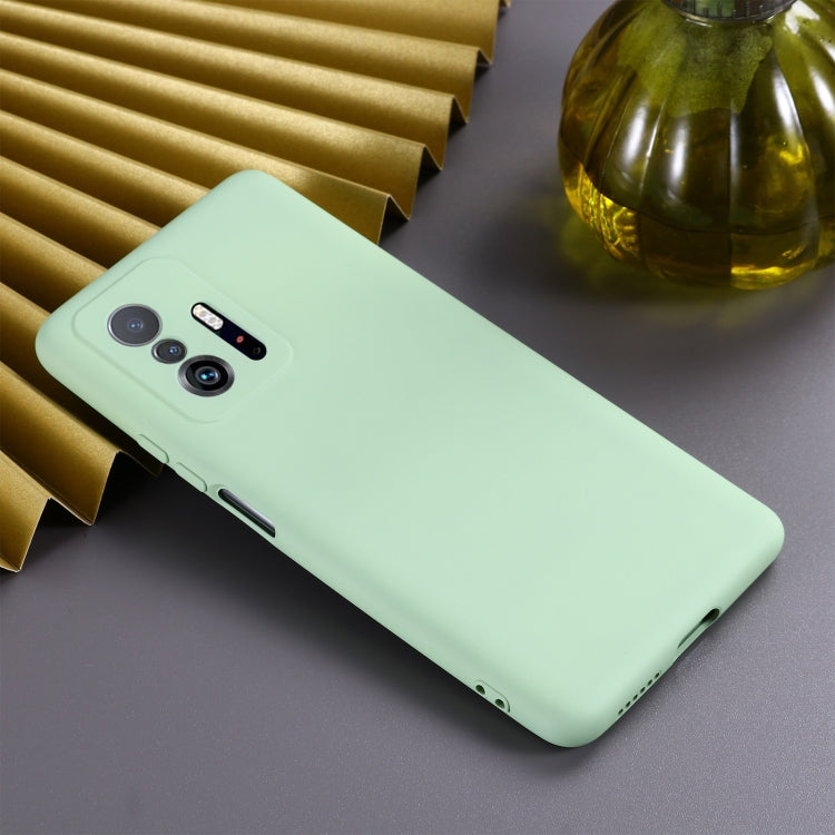 For Xiaomi 11T 5G Solid Color Liquid Silicone Dropproof Full Coverage Protective Case