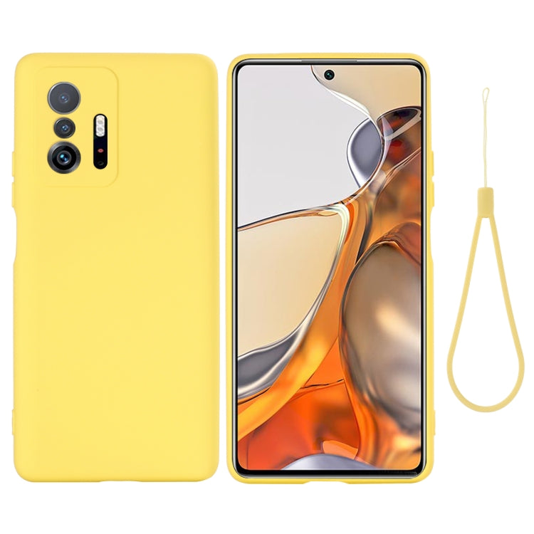 For Xiaomi 11T 5G Solid Color Liquid Silicone Dropproof Full Coverage Protective Case