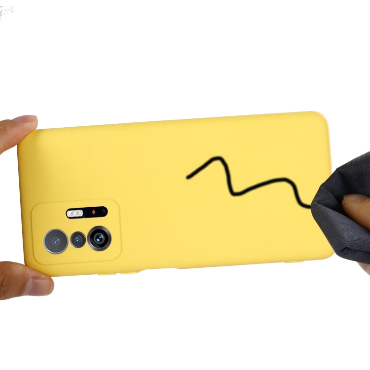 For Xiaomi 11T 5G Solid Color Liquid Silicone Dropproof Full Coverage Protective Case