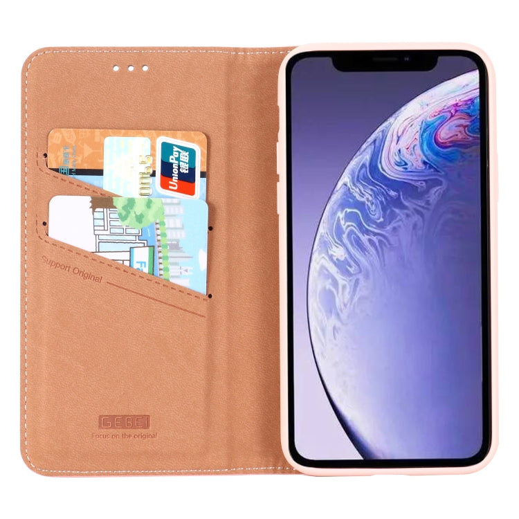 For iPhone 11 GEBEI PU+TPU Horizontal Flip Protective Case with Holder & Card Slots