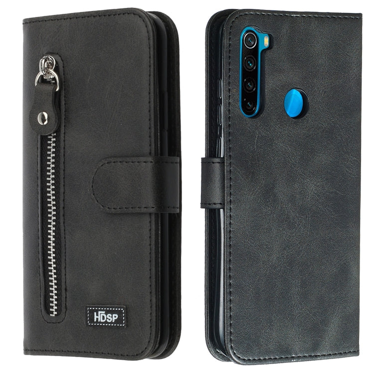 For Xiaomi Redmi Note 8 Zipper Horizontal Flip Leather Case with Wallet & Holder & Card Slots