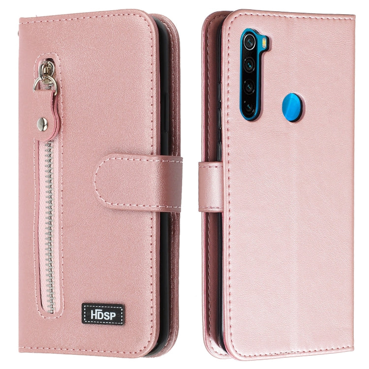For Xiaomi Redmi Note 8 Zipper Horizontal Flip Leather Case with Wallet & Holder & Card Slots