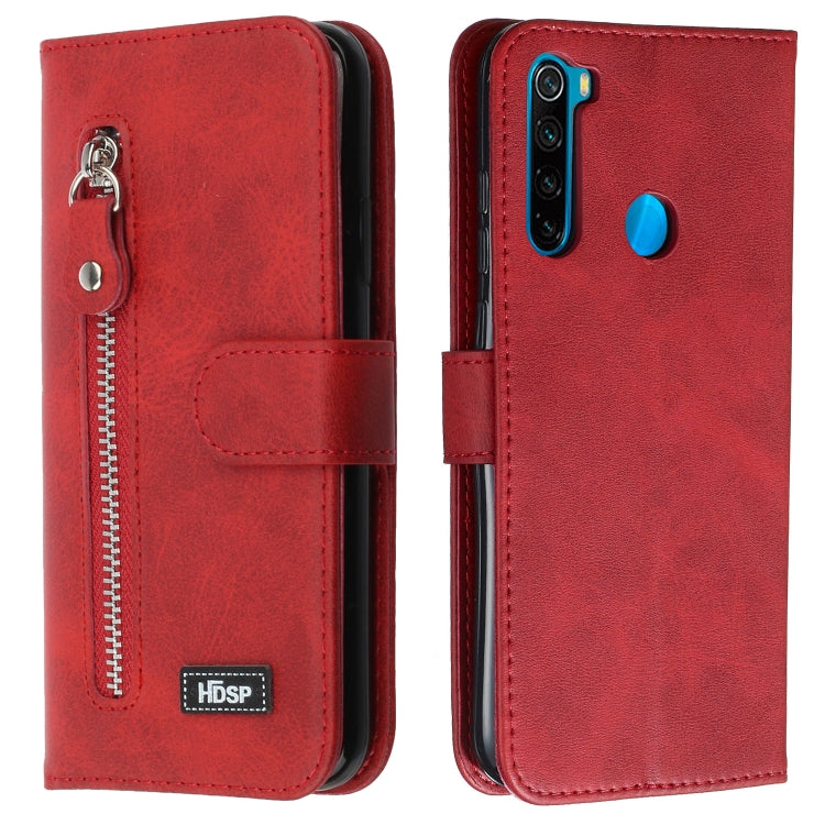 For Xiaomi Redmi Note 8 Zipper Horizontal Flip Leather Case with Wallet & Holder & Card Slots