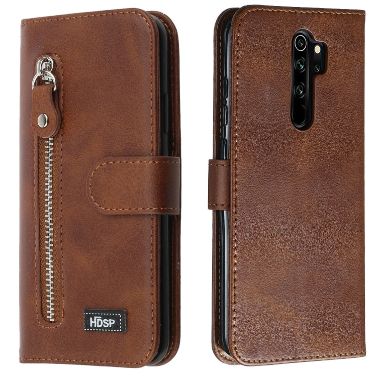 For Xiaomi Redmi Note 8 Pro Zipper Horizontal Flip Leather Case with Wallet & Holder & Card Slots