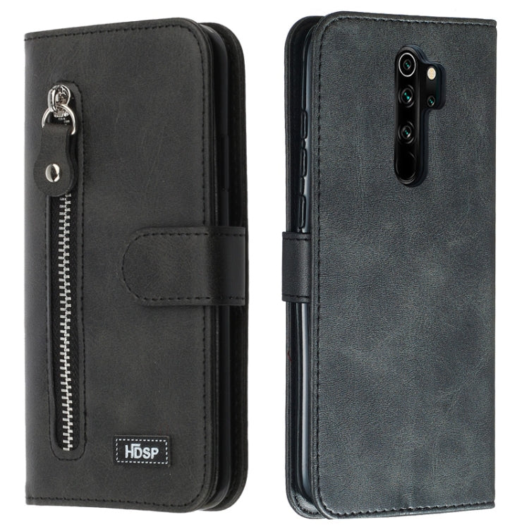 For Xiaomi Redmi Note 8 Pro Zipper Horizontal Flip Leather Case with Wallet & Holder & Card Slots