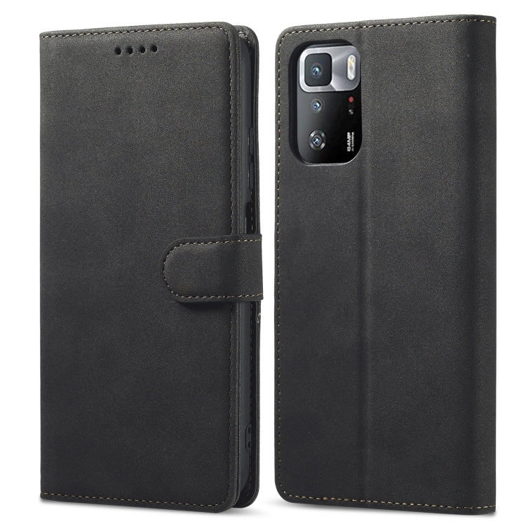 For Xiaomi Redmi Note 10 Frosted Anti-theft Brush Horizontal Flip Leather Case with Holder & Card Slots & Wallet