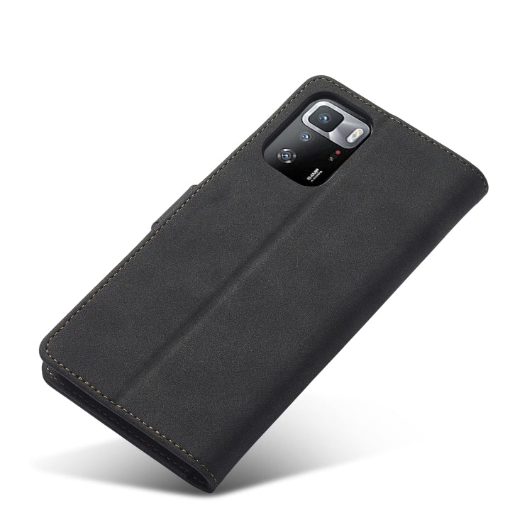 For Xiaomi Redmi Note 10 Frosted Anti-theft Brush Horizontal Flip Leather Case with Holder & Card Slots & Wallet