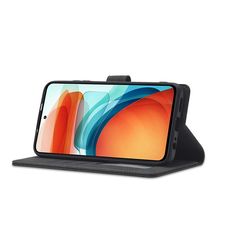 For Xiaomi Redmi Note 10 Frosted Anti-theft Brush Horizontal Flip Leather Case with Holder & Card Slots & Wallet