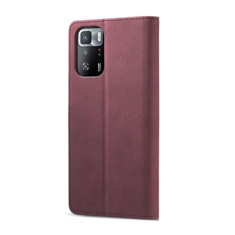 For Xiaomi Redmi Note 10 Frosted Anti-theft Brush Horizontal Flip Leather Case with Holder & Card Slots & Wallet