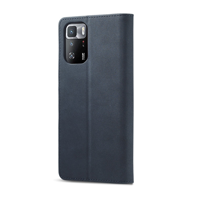 For Xiaomi Redmi Note 10 Frosted Anti-theft Brush Horizontal Flip Leather Case with Holder & Card Slots & Wallet
