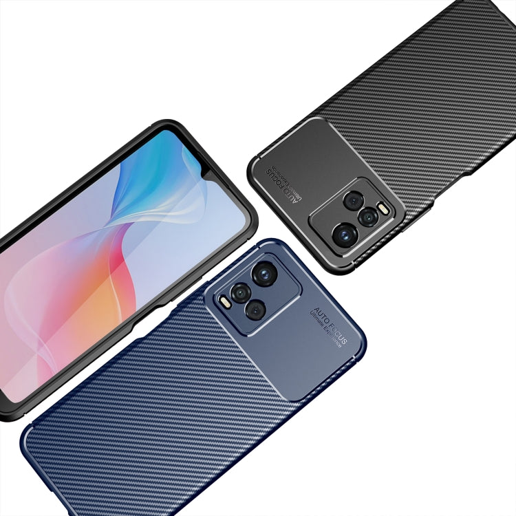 For vivo Y33S Carbon Fiber Texture Shockproof TPU Case