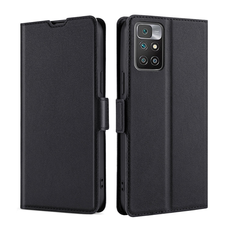 For Xiaomi Redmi 10 Ultra-thin Voltage Side Buckle PU + TPU Horizontal Flip Leather Case with Holder & Card Slot