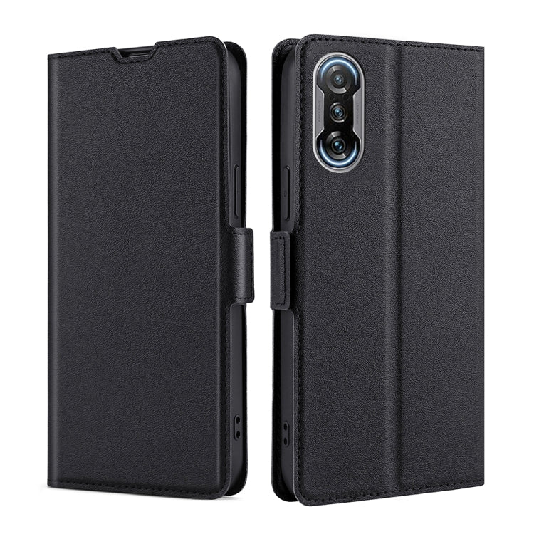 For Xiaomi Redmi K40 Gaming Ultra-thin Voltage Side Buckle PU + TPU Horizontal Flip Leather Case with Holder & Card Slot