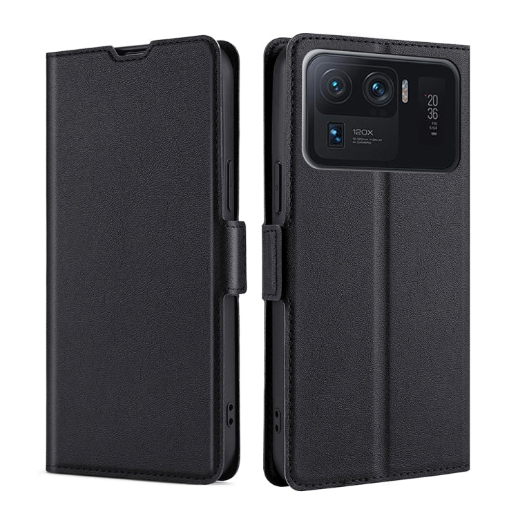For Xiaomi Mi 11 Ultra Ultra-thin Voltage Side Buckle PU + TPU Horizontal Flip Leather Case with Holder & Card Slot