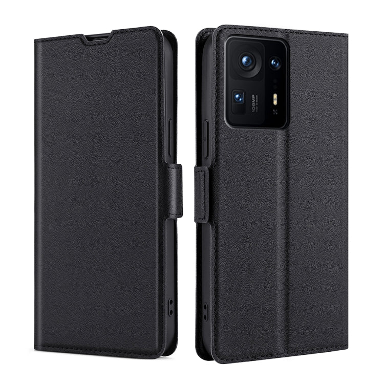 For Xiaomi Mix 4 Ultra-thin Voltage Side Buckle PU + TPU Horizontal Flip Leather Case with Holder & Card Slot