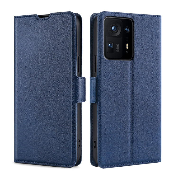 For Xiaomi Mix 4 Ultra-thin Voltage Side Buckle PU + TPU Horizontal Flip Leather Case with Holder & Card Slot
