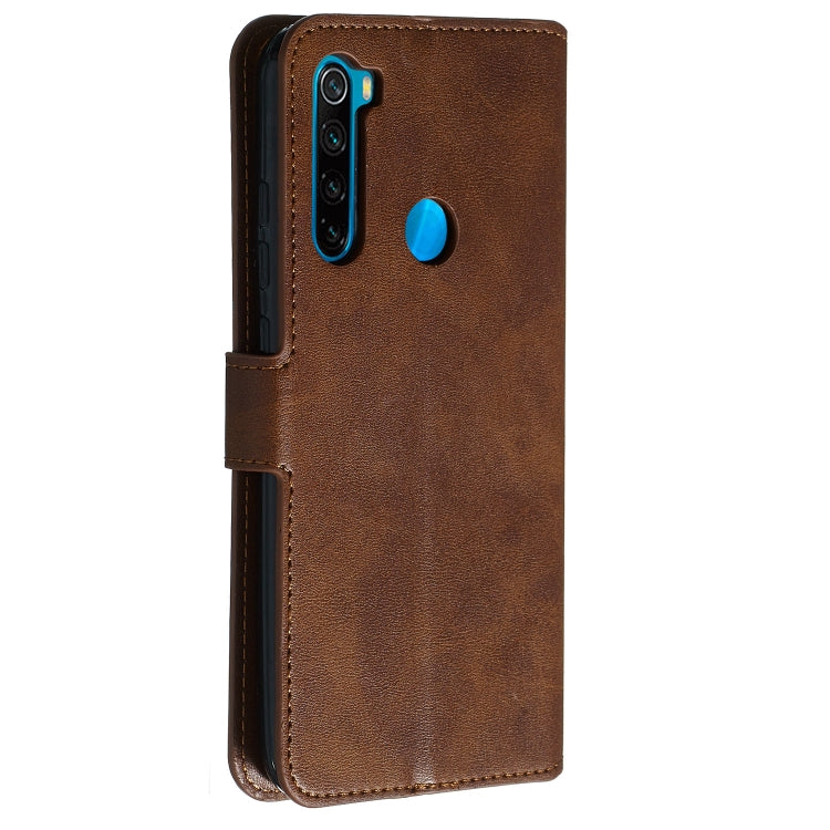 For Xiaomi Redmi Note 8 Solid Color Buckle Horizontal Flip Leather Case with Wallet & Holder & Card Slots