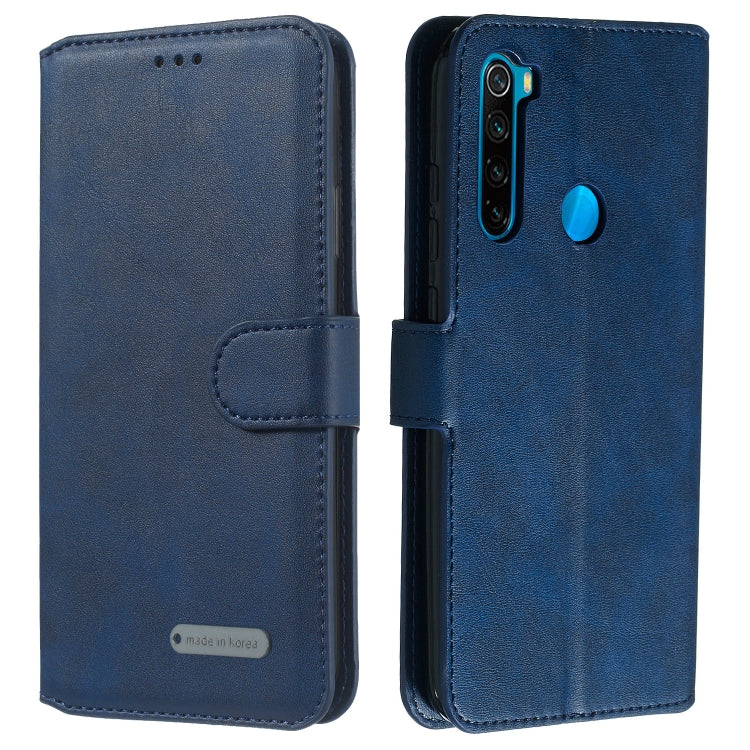 For Xiaomi Redmi Note 8 Solid Color Buckle Horizontal Flip Leather Case with Wallet & Holder & Card Slots