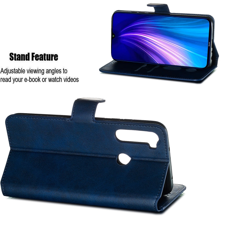 For Xiaomi Redmi Note 8 Solid Color Buckle Horizontal Flip Leather Case with Wallet & Holder & Card Slots