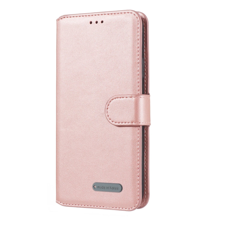 For Xiaomi Redmi Note 8 Solid Color Buckle Horizontal Flip Leather Case with Wallet & Holder & Card Slots