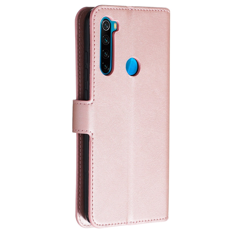 For Xiaomi Redmi Note 8 Solid Color Buckle Horizontal Flip Leather Case with Wallet & Holder & Card Slots