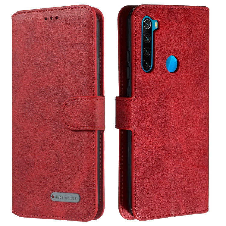 For Xiaomi Redmi Note 8 Solid Color Buckle Horizontal Flip Leather Case with Wallet & Holder & Card Slots